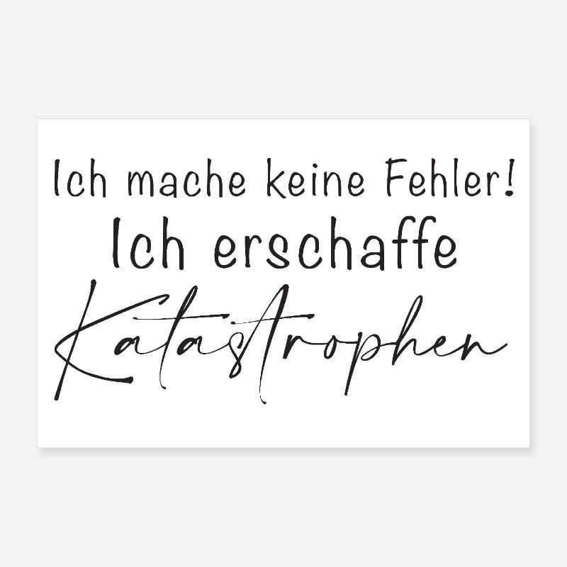 Ich mache keine Fehler Katastrophen Poster 30x20 cm