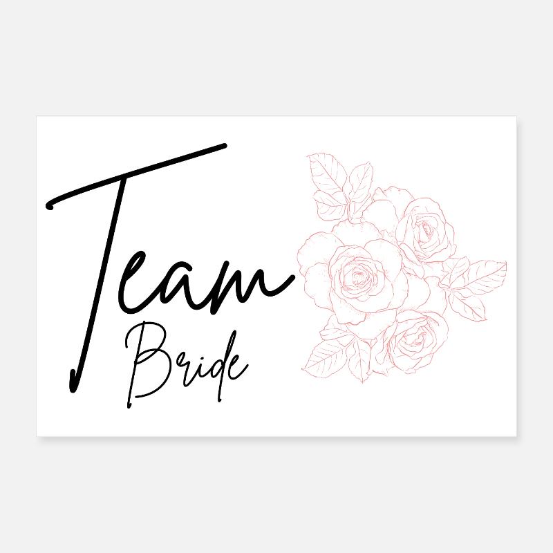 Team Braut - Poster 30x20 cm - Weiß