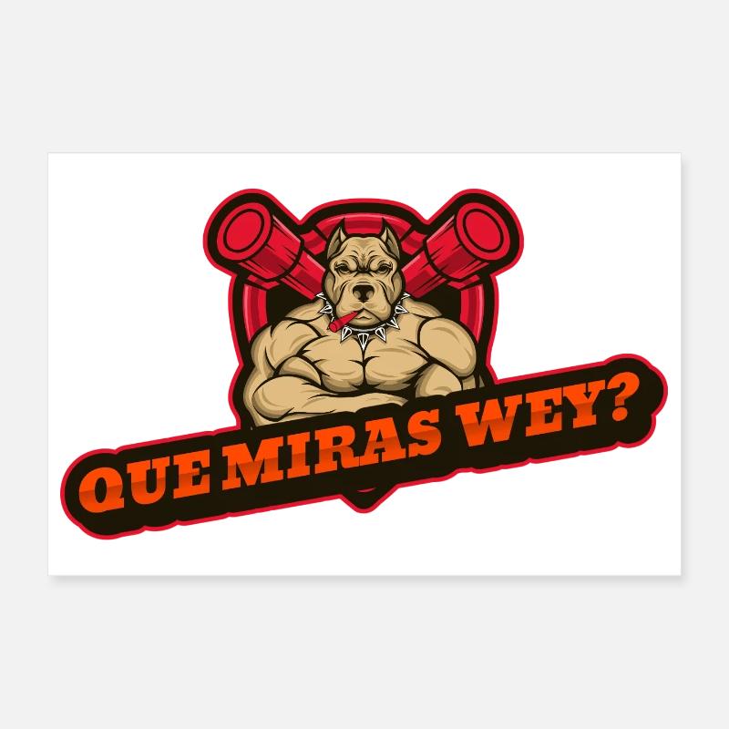 QUE_MIRAS_WEY - Poster 30x20 cm - Weiß