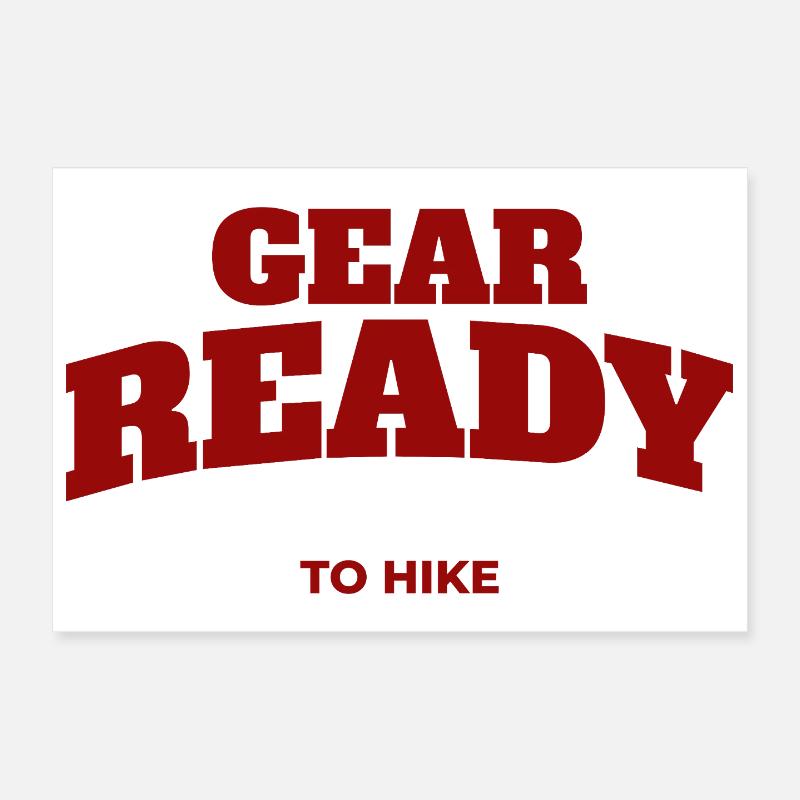 Adventurous Hiker Typography Poster 12" x 8" (30x20 cm)