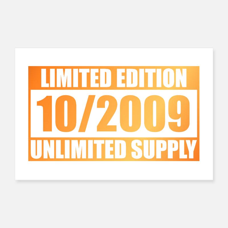 16th Birthday Limited Edition - ꝏ Supply 10/2009 Poster 12" x 8" (30x20 cm)