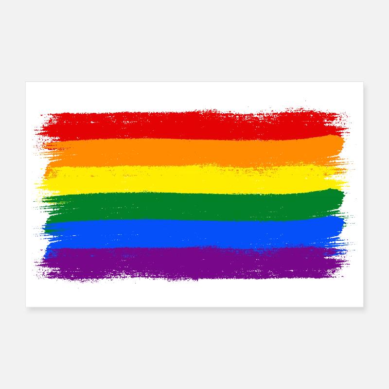 Rainbow Flag LGBTQ+ Poster 12" x 8" (30x20 cm)