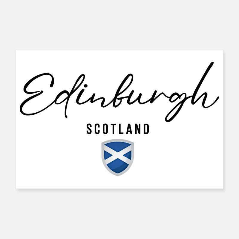 Elegant design Edinburgh, Scottish pride Poster 12" x 8" (30x20 cm)