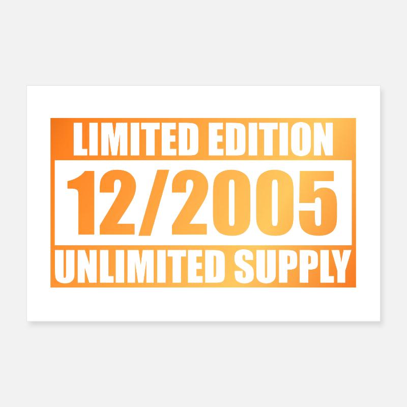 20th Anniversary Edition Limitée - ꝏ Approvisionnement 12/2005 Poster 30 x 20 cm