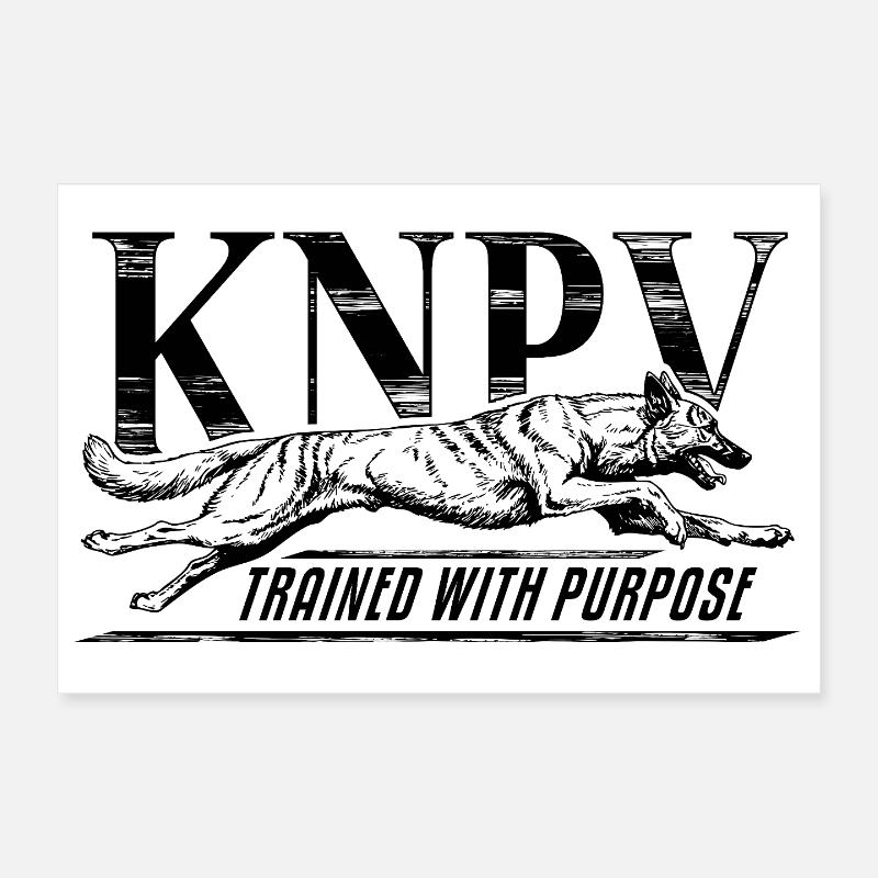 Formation de chiens de travail KNPV Poster 30 x 20 cm