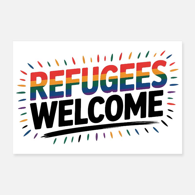 Accueil des réfugiés - Logo Cool Pride Poster 30 x 20 cm