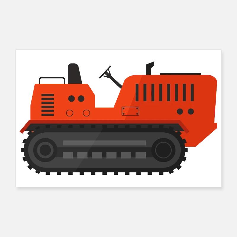 Crawler tractor Poster 12" x 8" (30x20 cm)