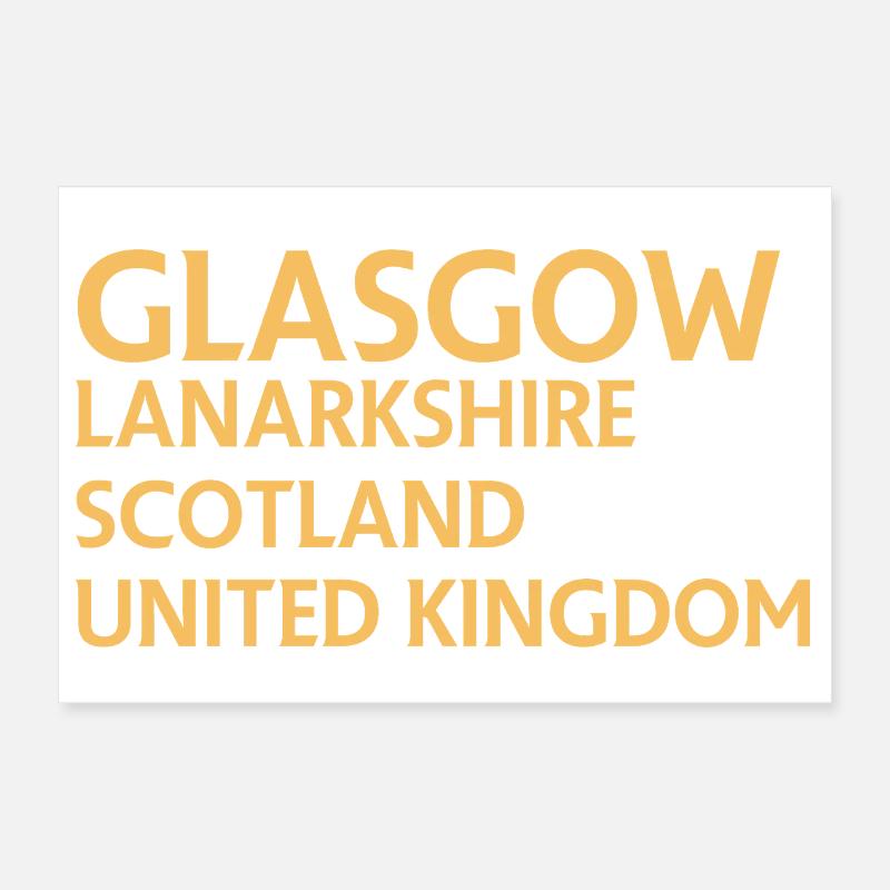 Glasgow – Scotland Textdesign Poster 30 x 20 cm