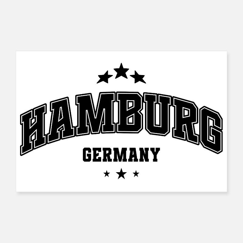 Lettrage de l’Arc de Hambourg Poster 30 x 20 cm