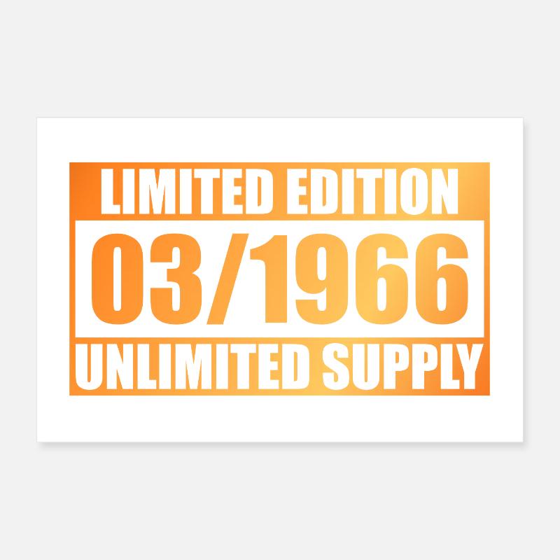 60e anniversaire édition limitée - ꝏ Approvisionnement 03/1966 Poster 30 x 20 cm