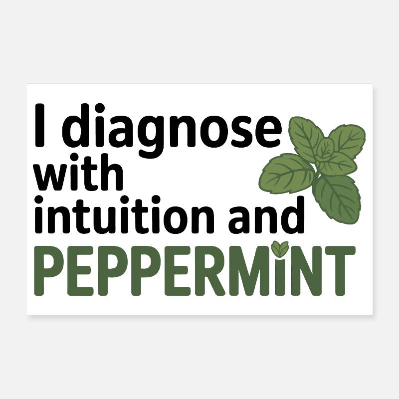 Naturheilkunde Diagnose Intuition Pfefferminze Poster 30x20 cm