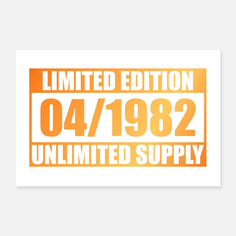 44e anniversaire Édition Limitée - ꝏ Approvisionnement 04/1982 Poster 30 x 20 cm