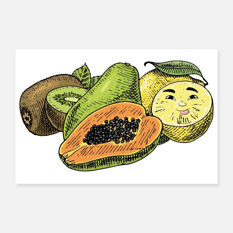  Früchte Obst Poster 30x20 cm