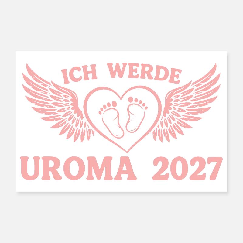 Ich werde Uroma 2027 – Werdende Urgroßmutter Poster 30x20 cm