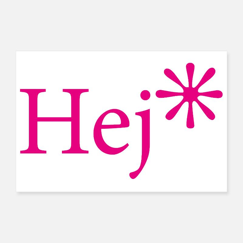 Hej – Schwedische Power Poster 30x20 cm