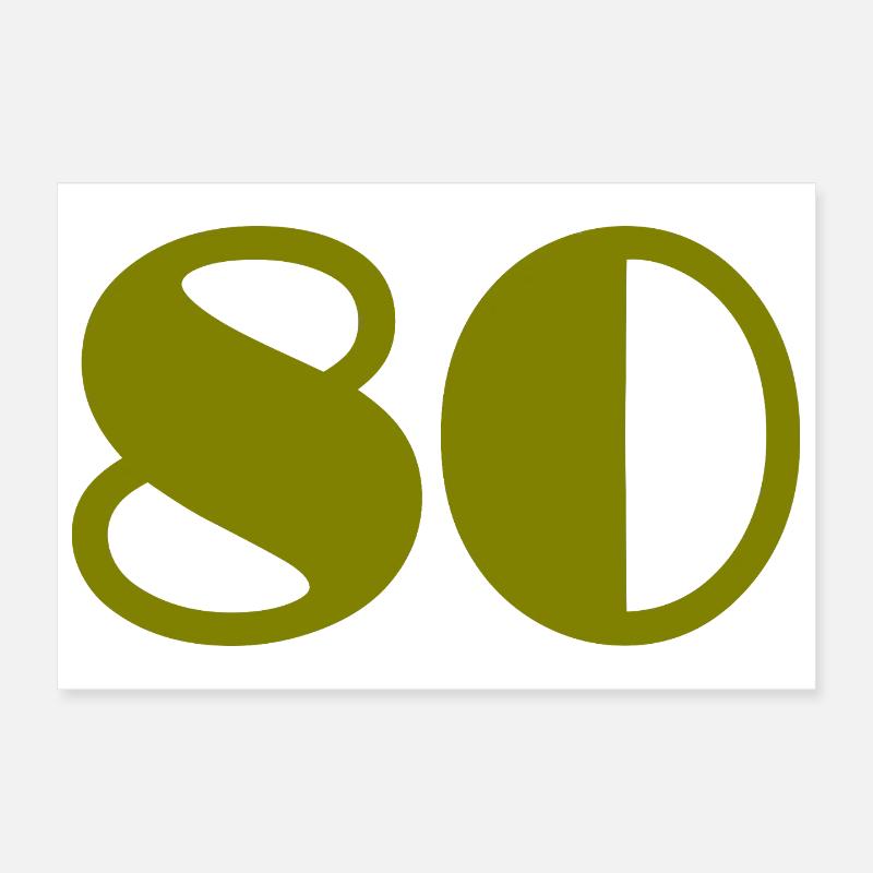 80. 80 ANS. 80e ANNIVERSAIRE. ANNIVERSAIRE 80 ANS. Poster 30 x 20 cm
