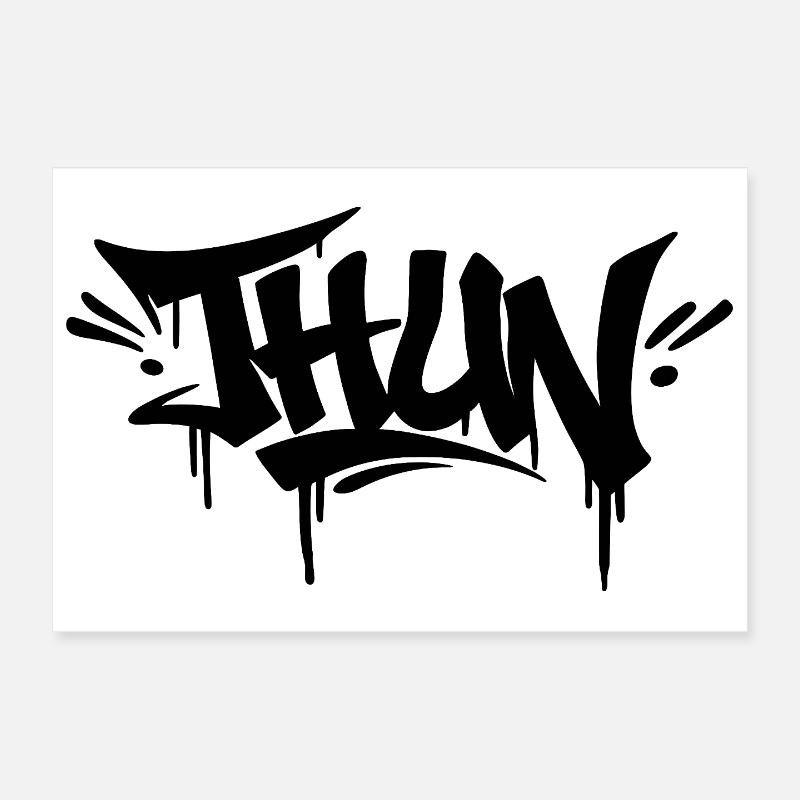 Thun Bern Graffiti Day Poster 12" x 8" (30x20 cm)