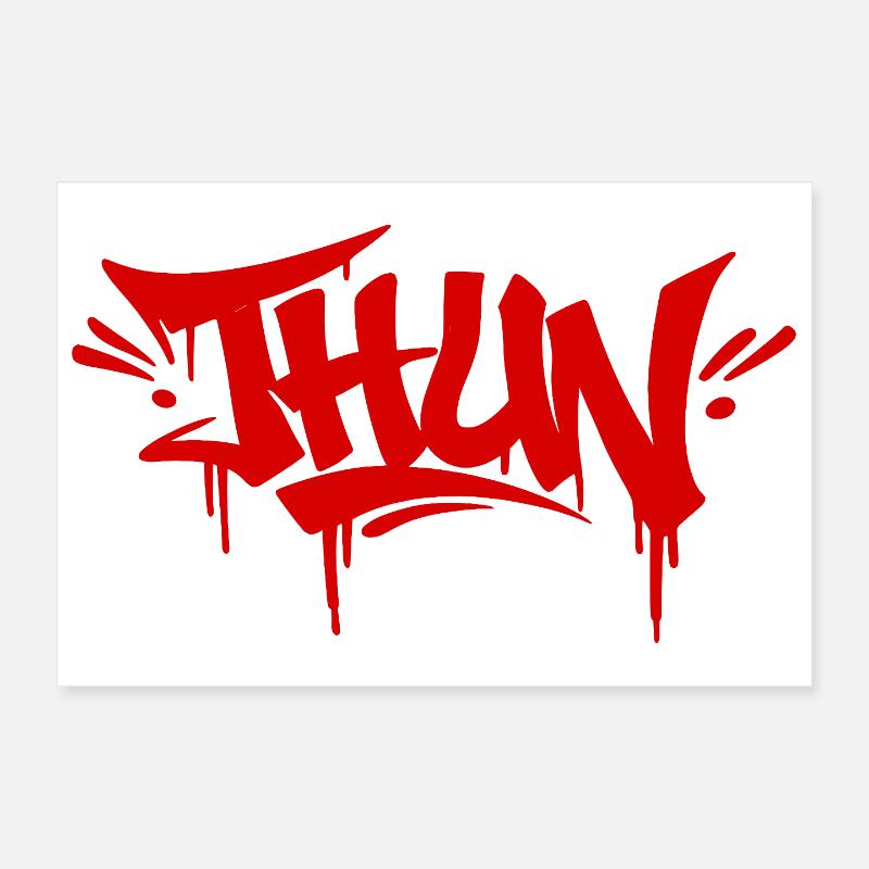 Thun Graffiti Tag rouge Poster 30 x 20 cm