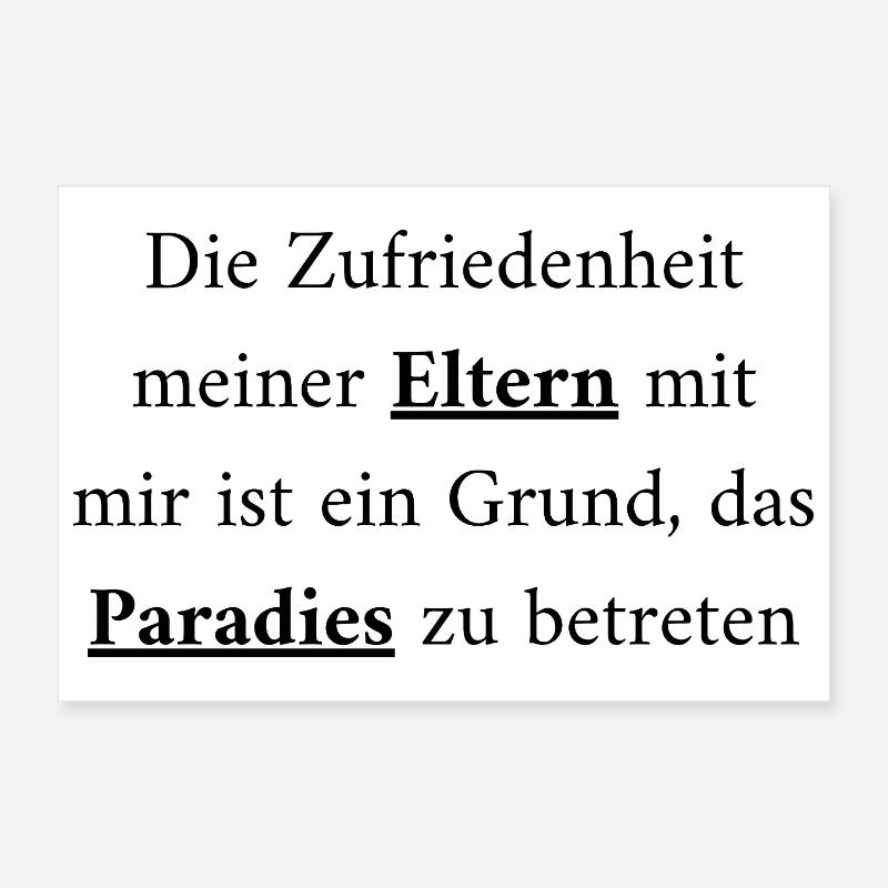 Eltern & Paradies: Ein Weg zum Glück Poster 30x20 cm