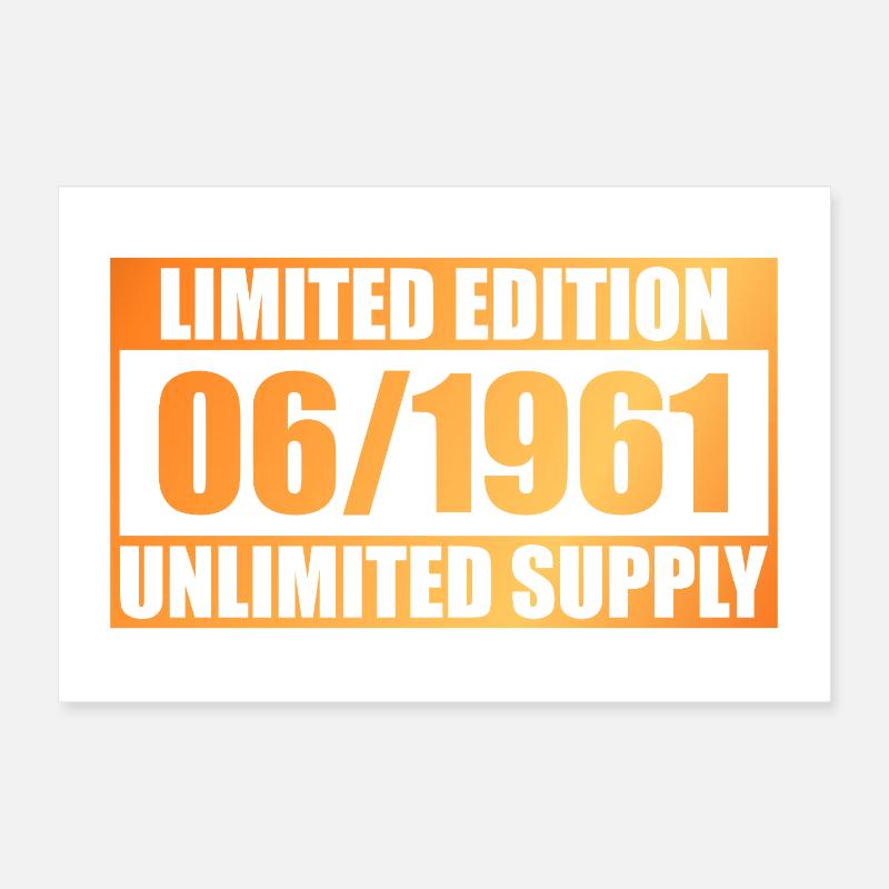 65e anniversaire Édition Limitée - ꝏ Approvisionnement 06/1961 Poster 30 x 20 cm