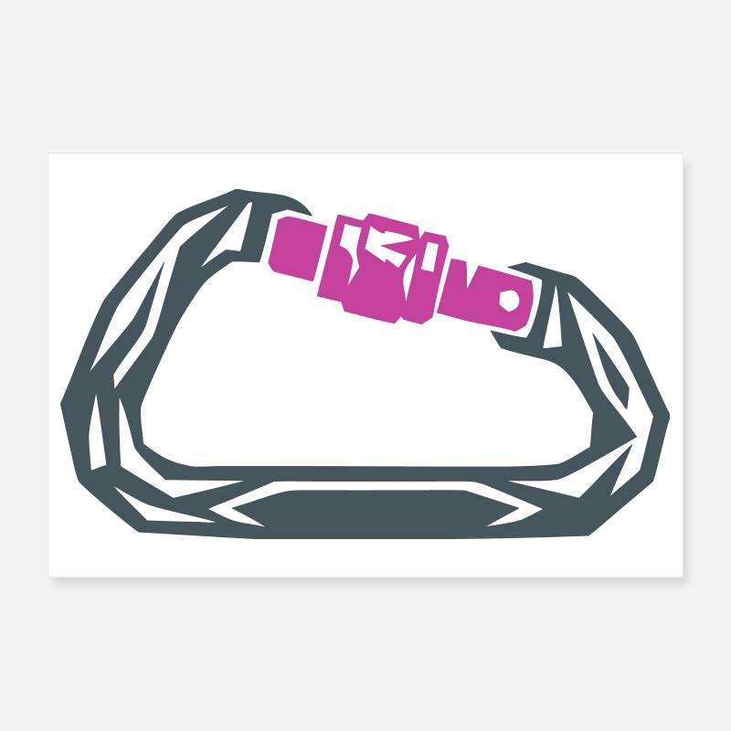 Karabiner Klettern Alpinismus Poster 30x20 cm