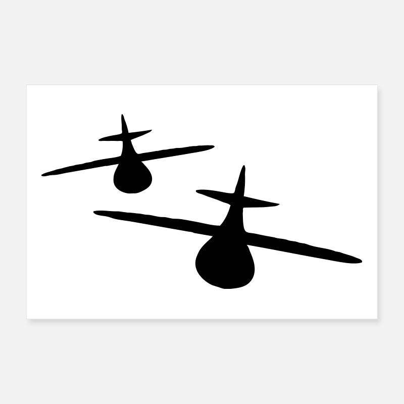 Deux avions Poster 30 x 20 cm