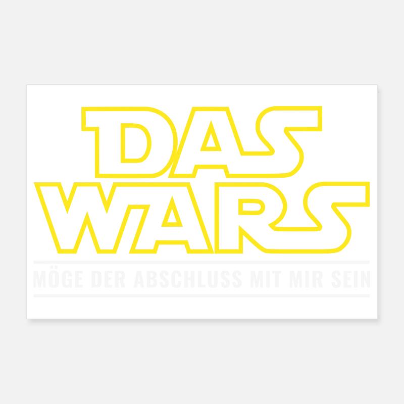 Abschluss Das Wars Möge der Abschluss mit mir sein Poster 30x20 cm
