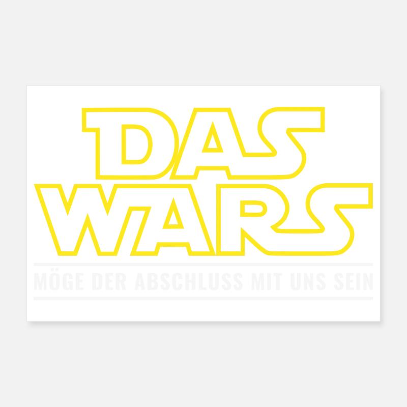Abschluss Das wars Möge der Abschluss mit uns sein - Poster 30x20 cm - Weiß