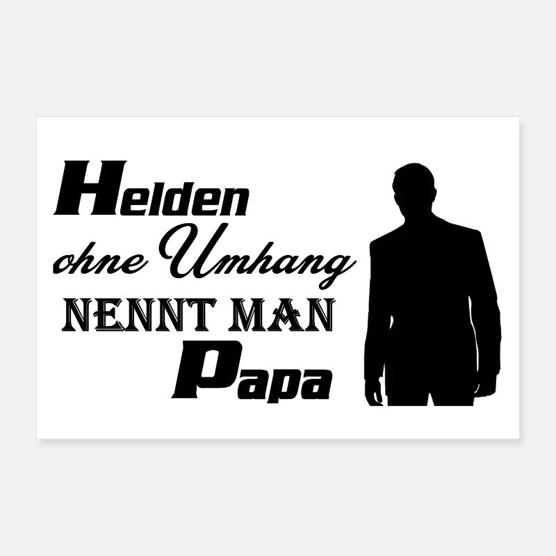 Helden Papa Poster 30x20 cm