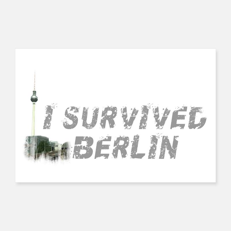 I survived Berlin Poster 30x20 cm