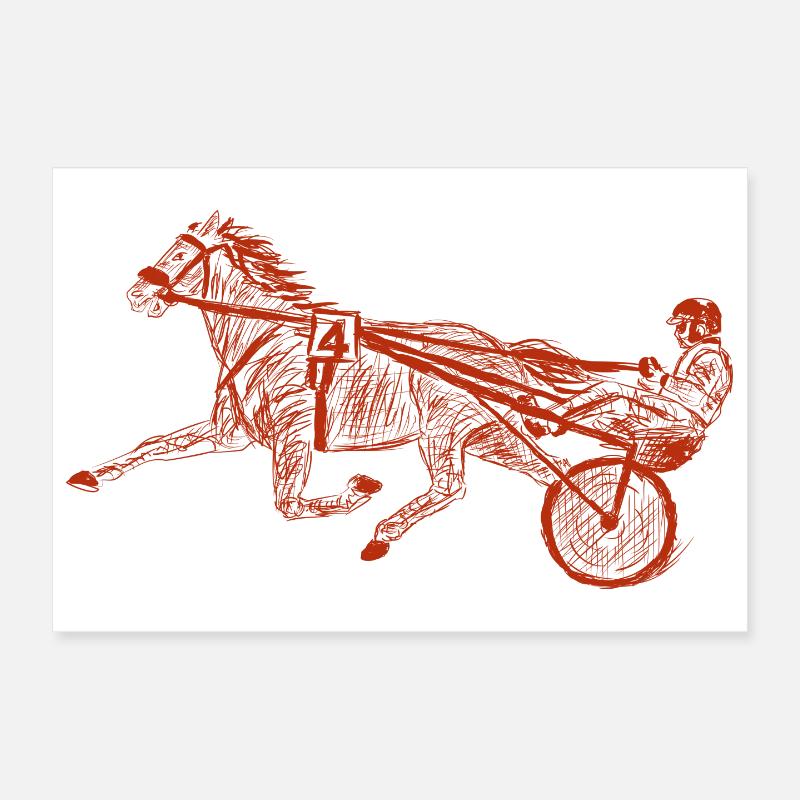 harness racing Poster 12" x 8" (30x20 cm)