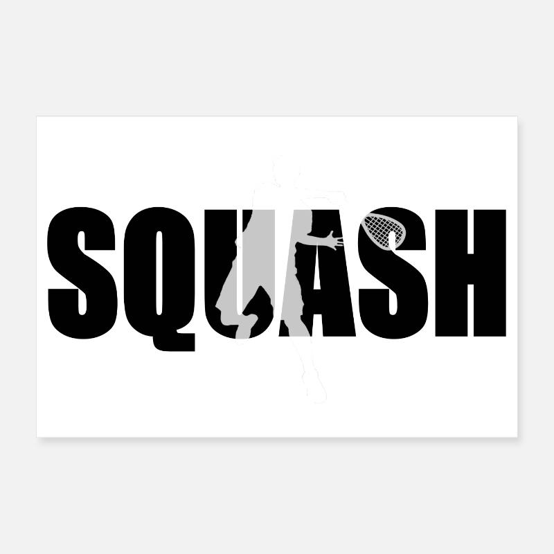 Squash - Poster 30x20 cm - Weiß