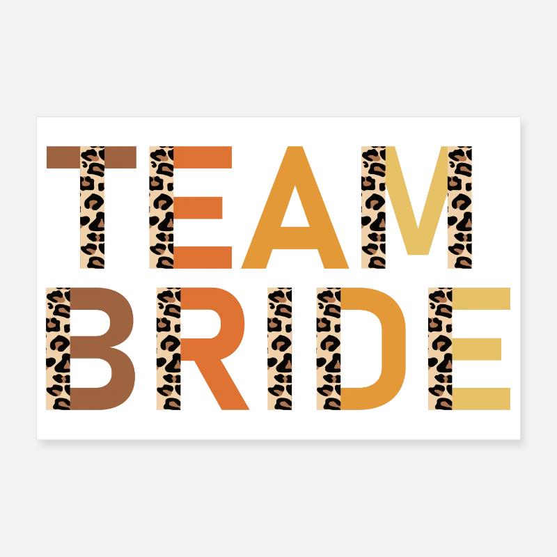 Fun bachelorette party Team Bride Poster 12" x 8" (30x20 cm)