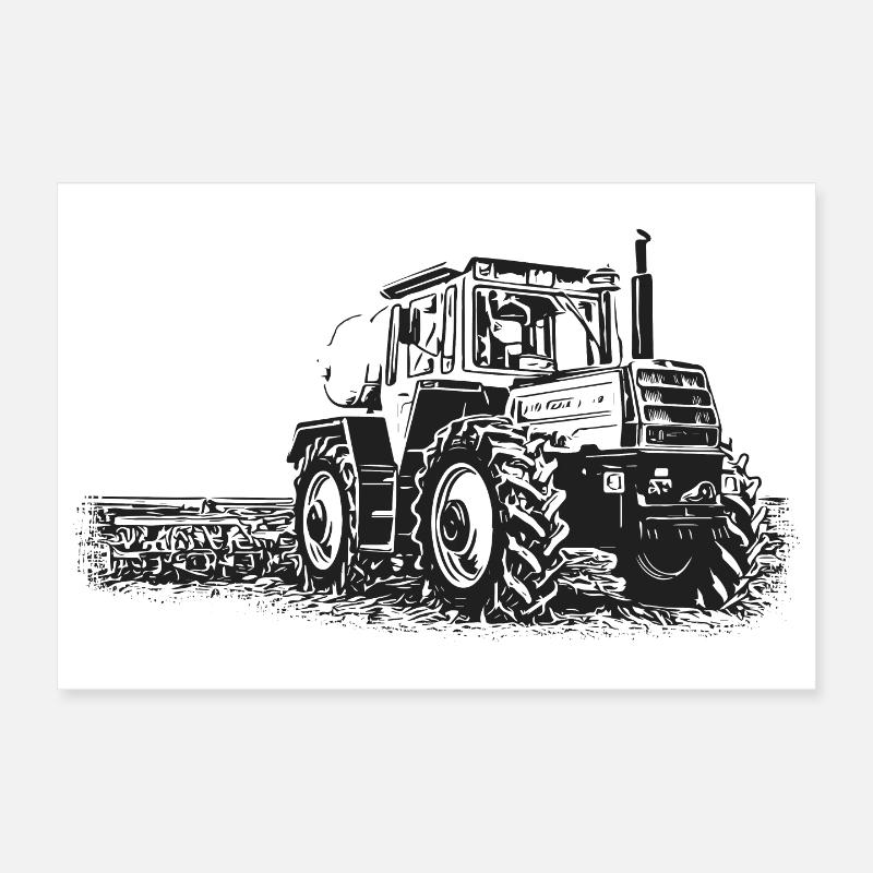 MB trac 1500 | Tractor Poster 12" x 8" (30x20 cm)
