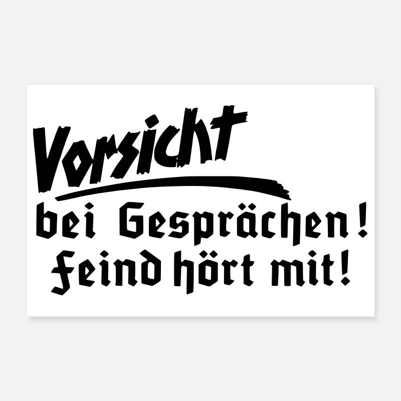 Vorsicht bei Gesprächen, Feind hört mit Poster 30x20 cm