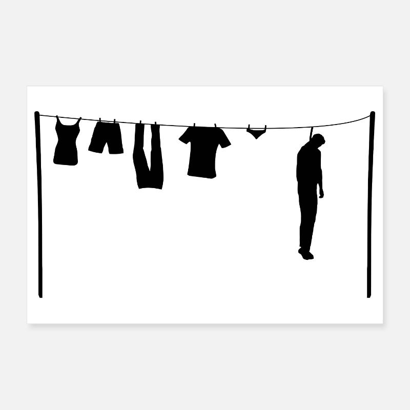 The Hanged Man - Poster 12" x 8" (30x20 cm) - white