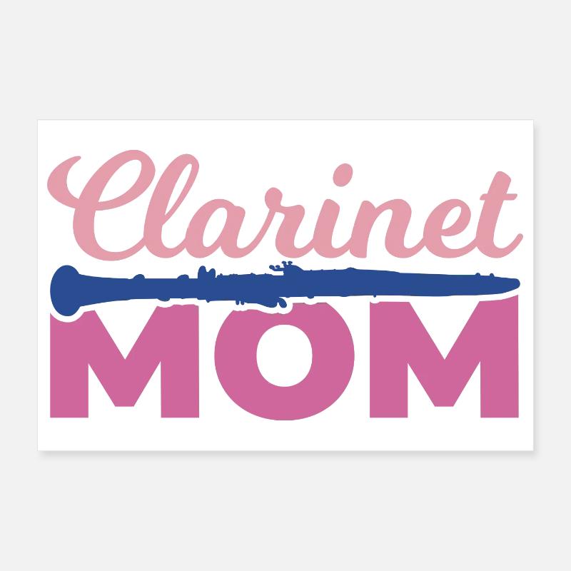 Clarinet Mama Poster 12" x 8" (30x20 cm)
