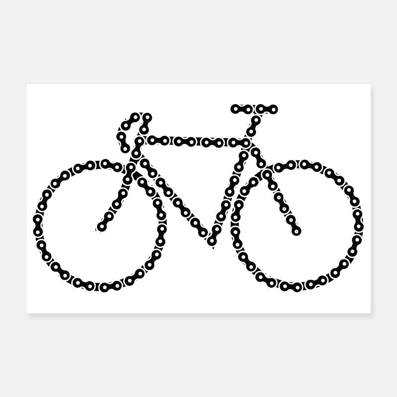 Bicycle sketch Poster 12" x 8" (30x20 cm)