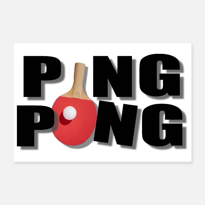 Ping pong Poster 12" x 8" (30x20 cm)
