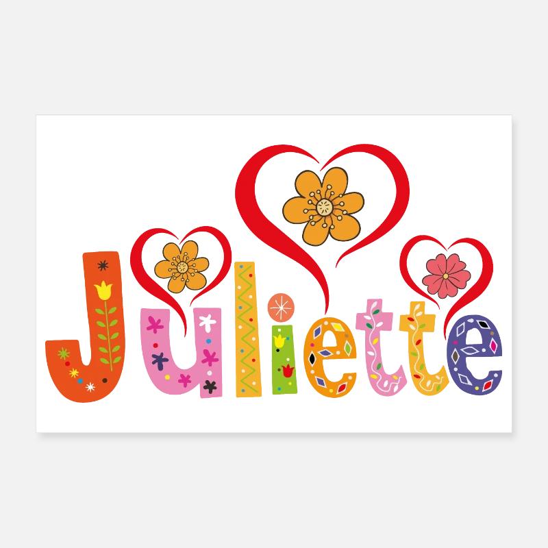 Personalisierter Juliette-Name Poster 30x20 cm