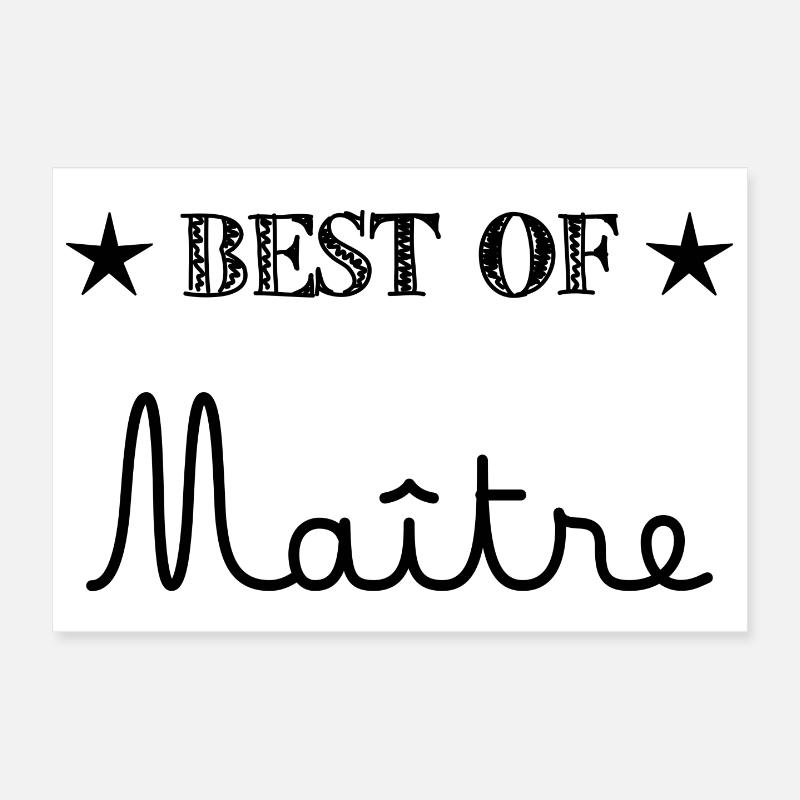 MAÎTRE. MAITRE. MERCI. MERCI MAÎTRE. MAITRE Poster 30 x 20 cm