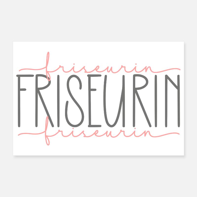 Friseurin Geschenk Haare schneiden Beruf Poster 30x20 cm