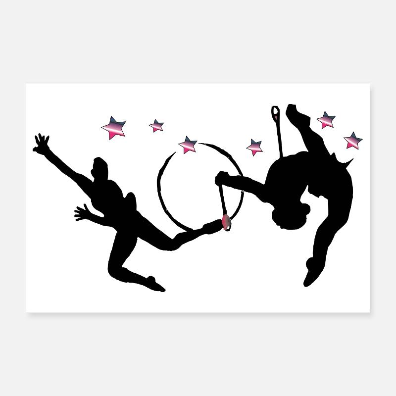 Rhythmic gymnastics with hoops Poster 12" x 8" (30x20 cm)