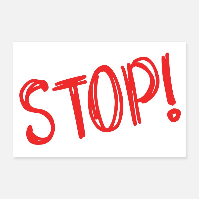 STOP. HUMOUR. MESSAGE. CITATION. PANNEAU. PAPA Poster 30 x 20 cm
