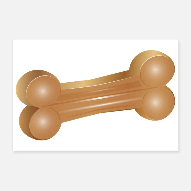 Illustration d’os à mâcher dans un style classique Poster 30 x 20 cm