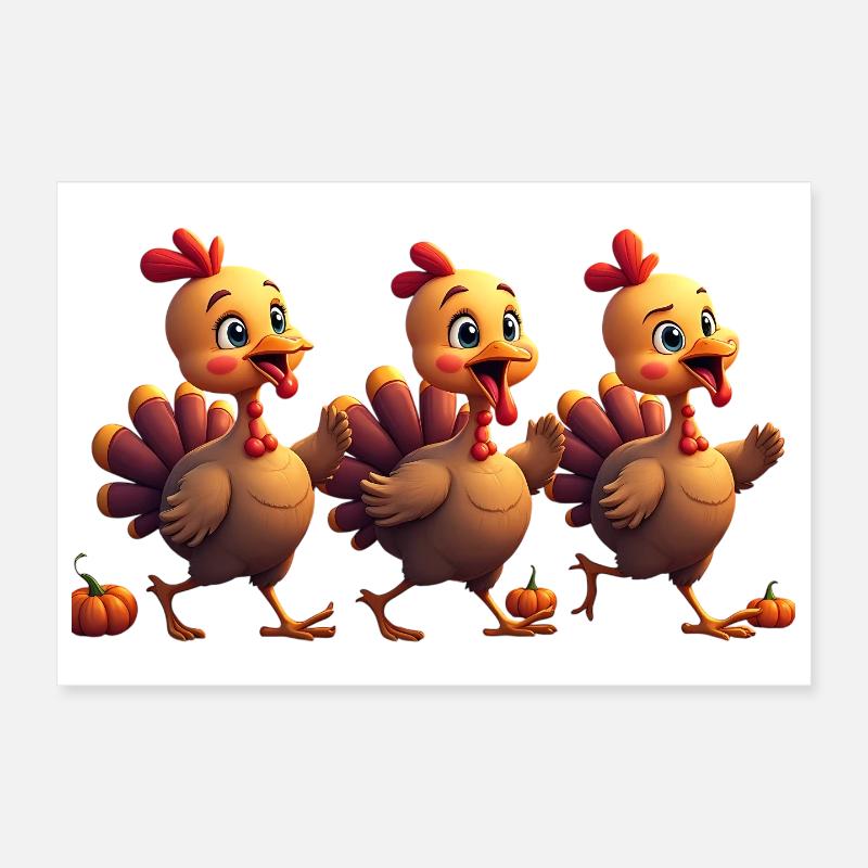 Bébé dinde de Thanksgiving Poster 30 x 20 cm