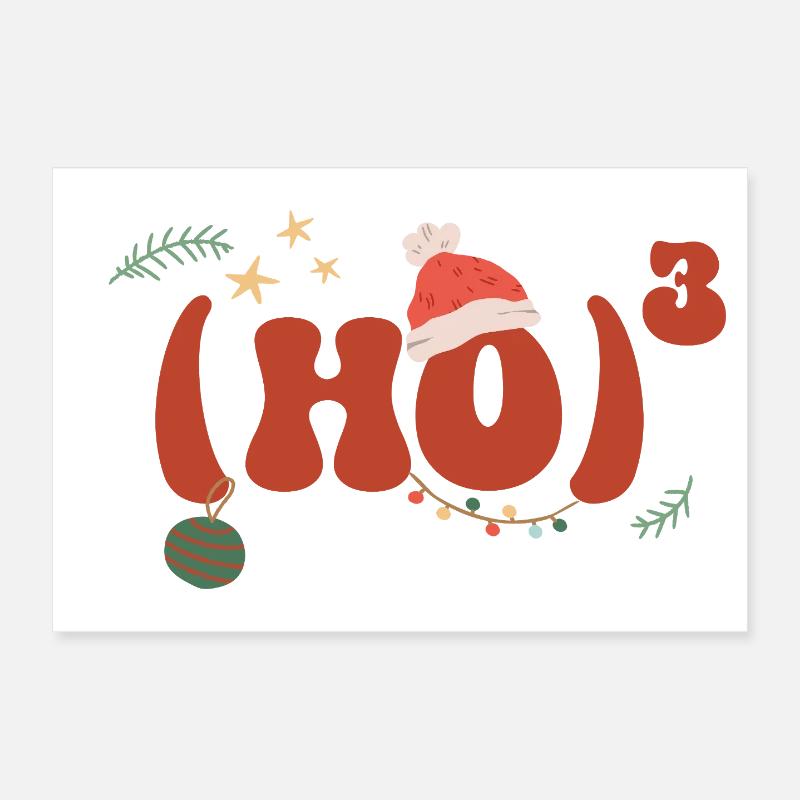 Weihnachten Mathematik Hohoho Matheformel Mathe Poster 30x20 cm