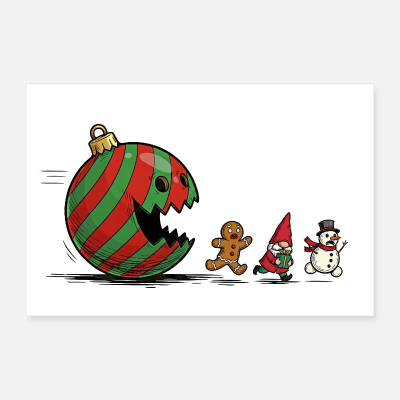 Ornement Boule de Noël Dévoreuse Poster 30 x 20 cm