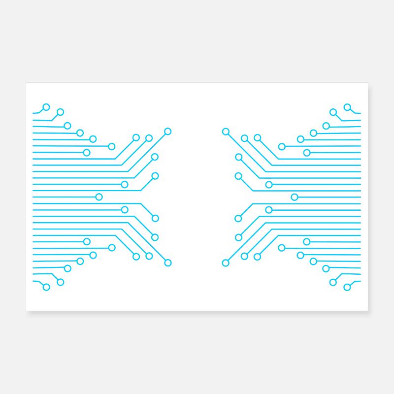 Papillon fait de rails conducteurs Poster 30 x 20 cm