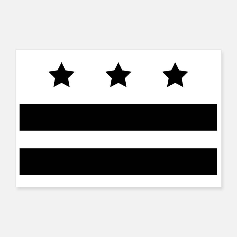 Washington flag Poster 12" x 8" (30x20 cm)